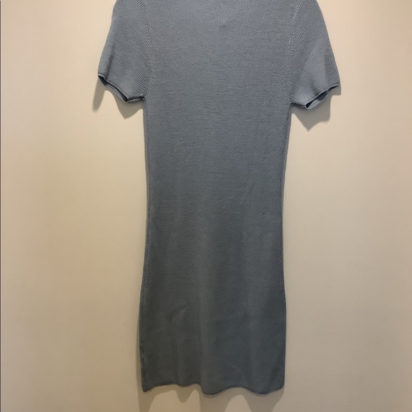 freshman 1996 Blue Bodycon dress V-neck with Collar Size Large - Picture 4 of 5